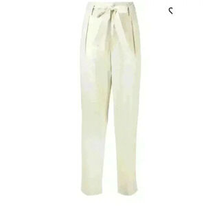 NEW NWOT Rag & Bone Roxie Pants Beige Linen Size 6 Belted Tapered